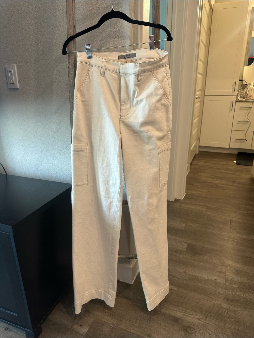 Joe's Jeans Cream Wide-Leg Cargo Pants